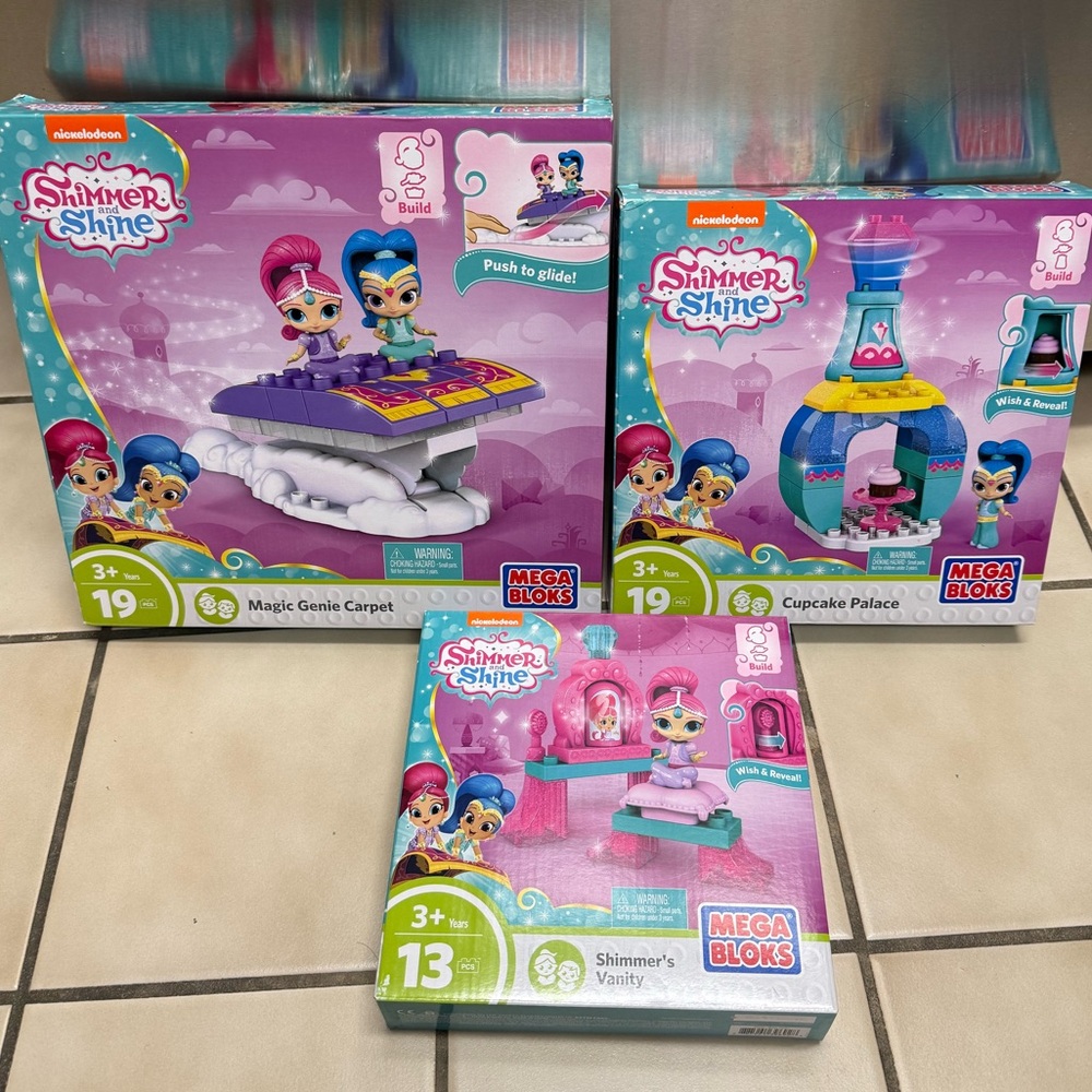 NIP Shimmer And Shine Mega Bloks Sets Bundle